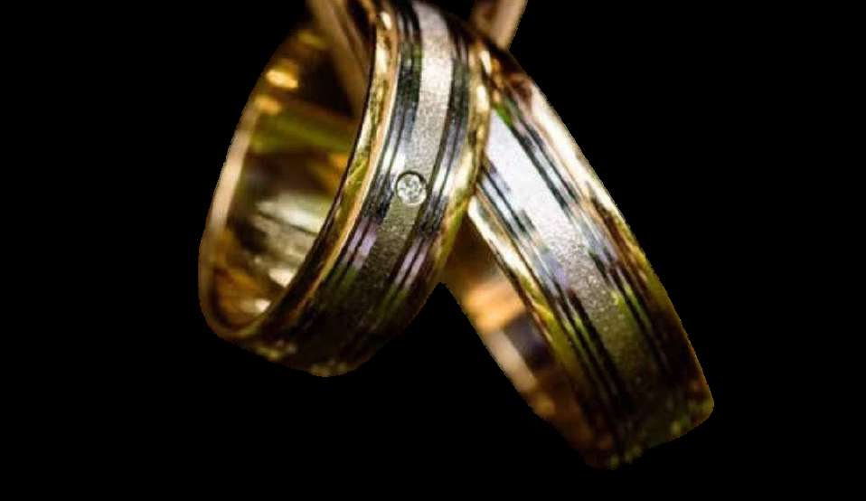 Two-Tone Textured Engagement Bands