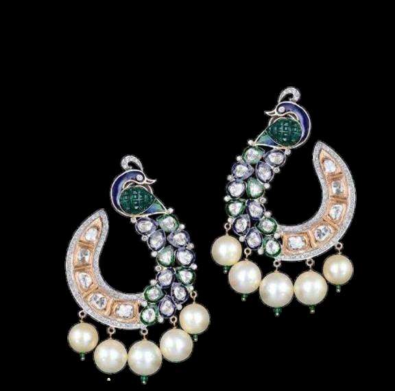Architectural Emerald & Diamond Linear Drops
