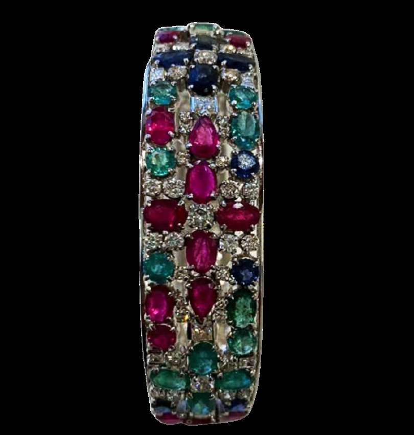Bespoke Multi-Gemstone & Diamond Statement Cuff