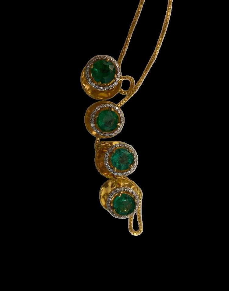 Colombian Emerald Kurta Buttons (Set of 4)
