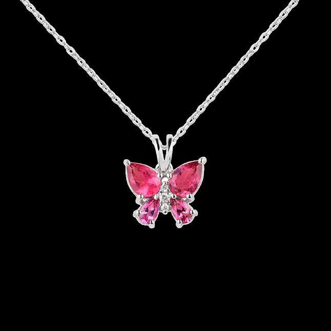 Burmese Ruby Butterfly Pendant