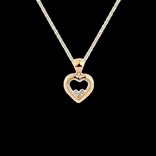 Floating Diamond Heart Pendant